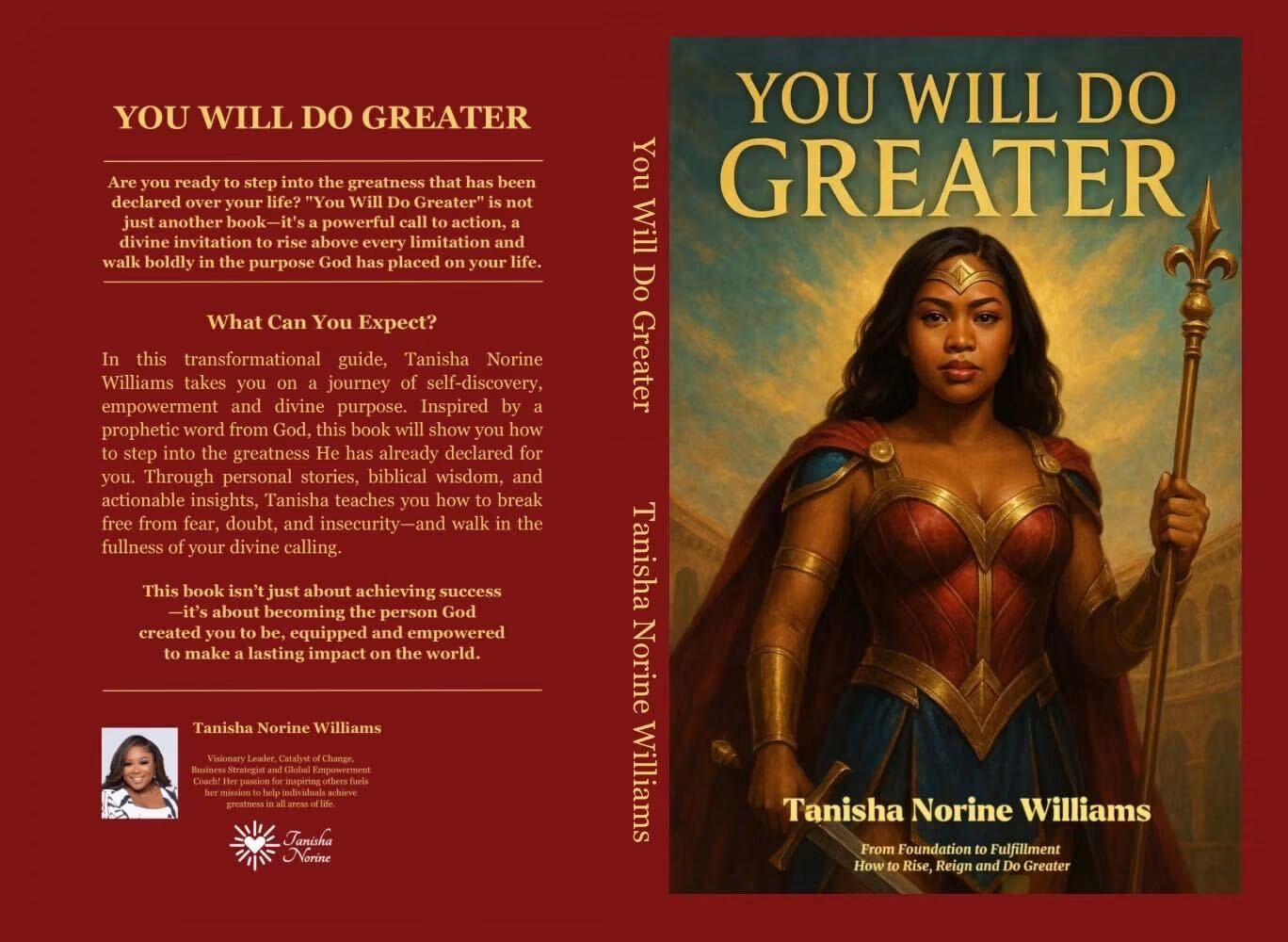 Book cover spread: You Will Do Greater by Tanisha Norine Williams